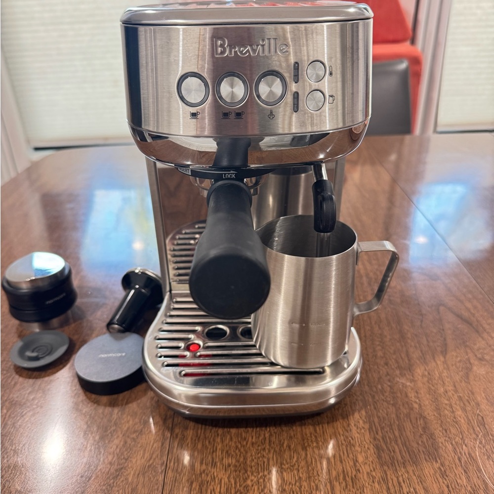 Breville Silver Espresso Maker with Black Accents